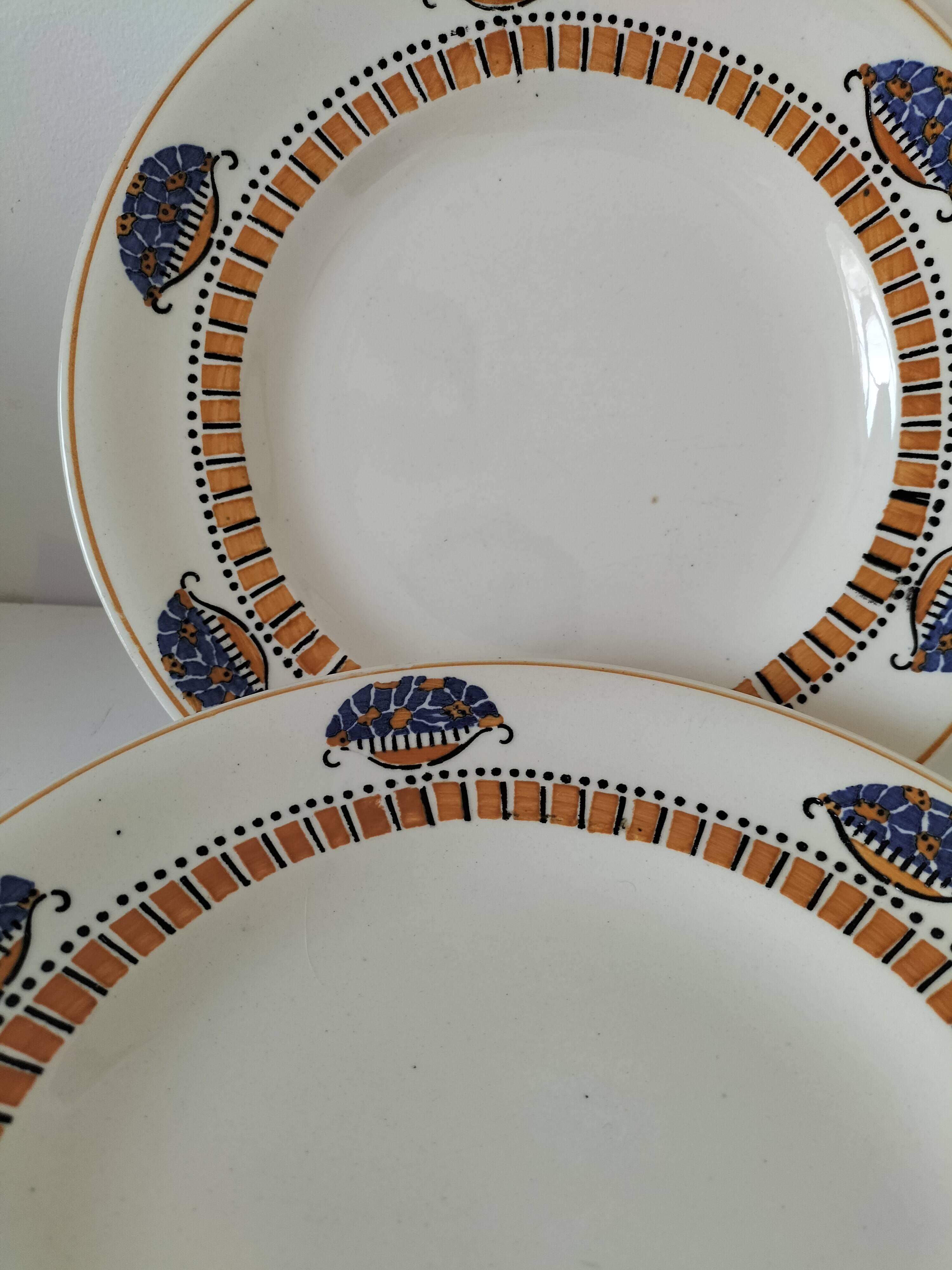 Longwy Art Deco plates