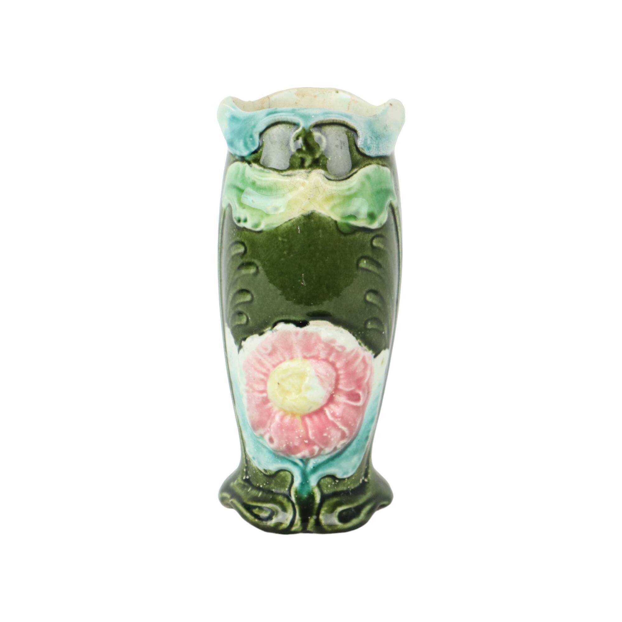 French art nouveau vase barbotine gustav de bruyn antique pottery