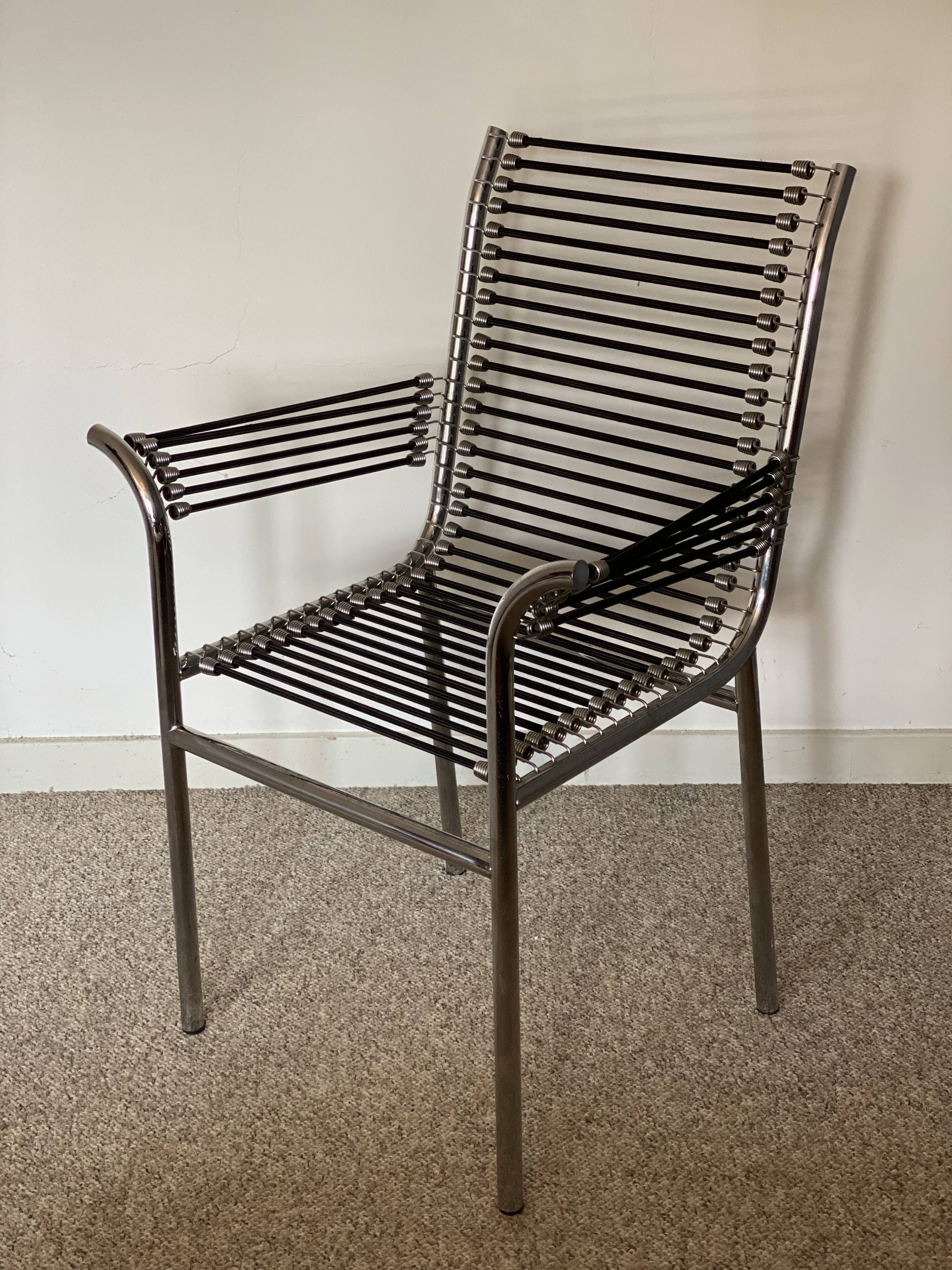 Set of 4 ‘bungee’ lounge chairs