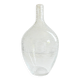 Large ribbed blown glass bottle vase - 1970s