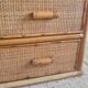 Vintage rattan chest of drawers