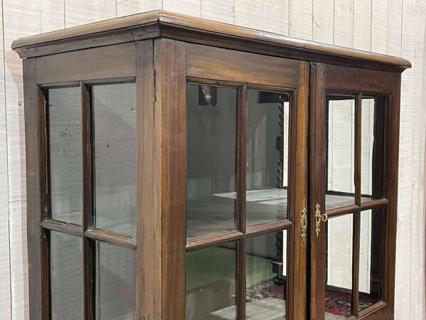 Vitrine anglaise en acajou fin XIXème