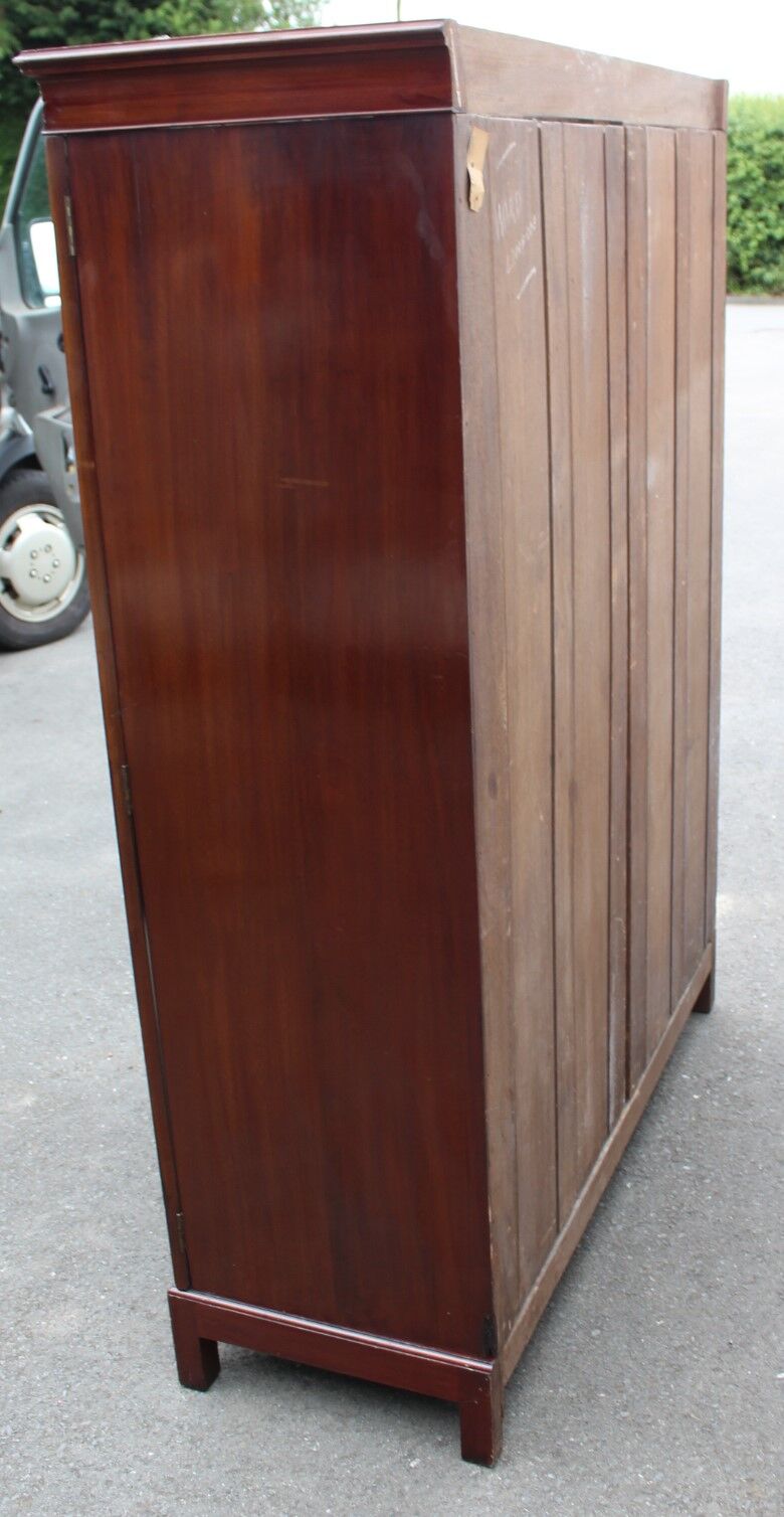 2 x door mahogany wardrobe .
