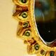Vintage cabochon mirror by georges pelletier for la roue vallauris 1950