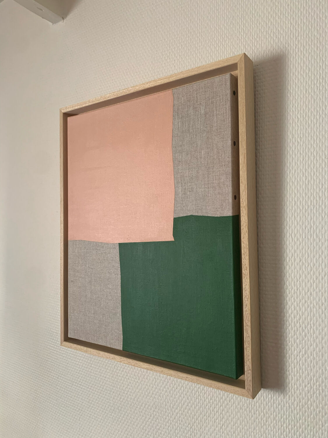 Pink On Green - original artwork