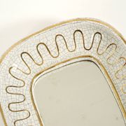 Beautiful small Art Deco ceramic mirror by Gmundner Keramik Austria, 1920