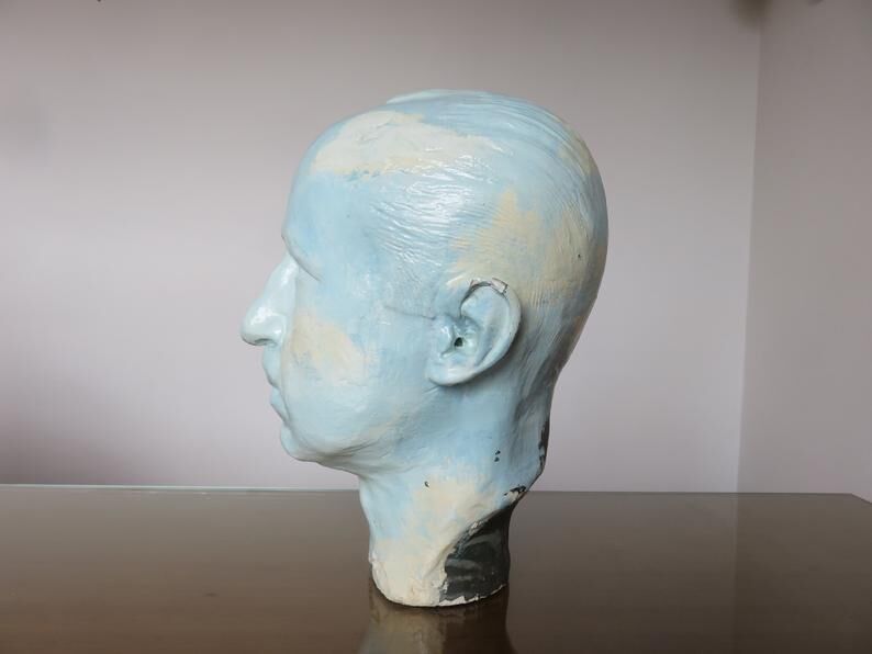 Head, plaster bust "man"