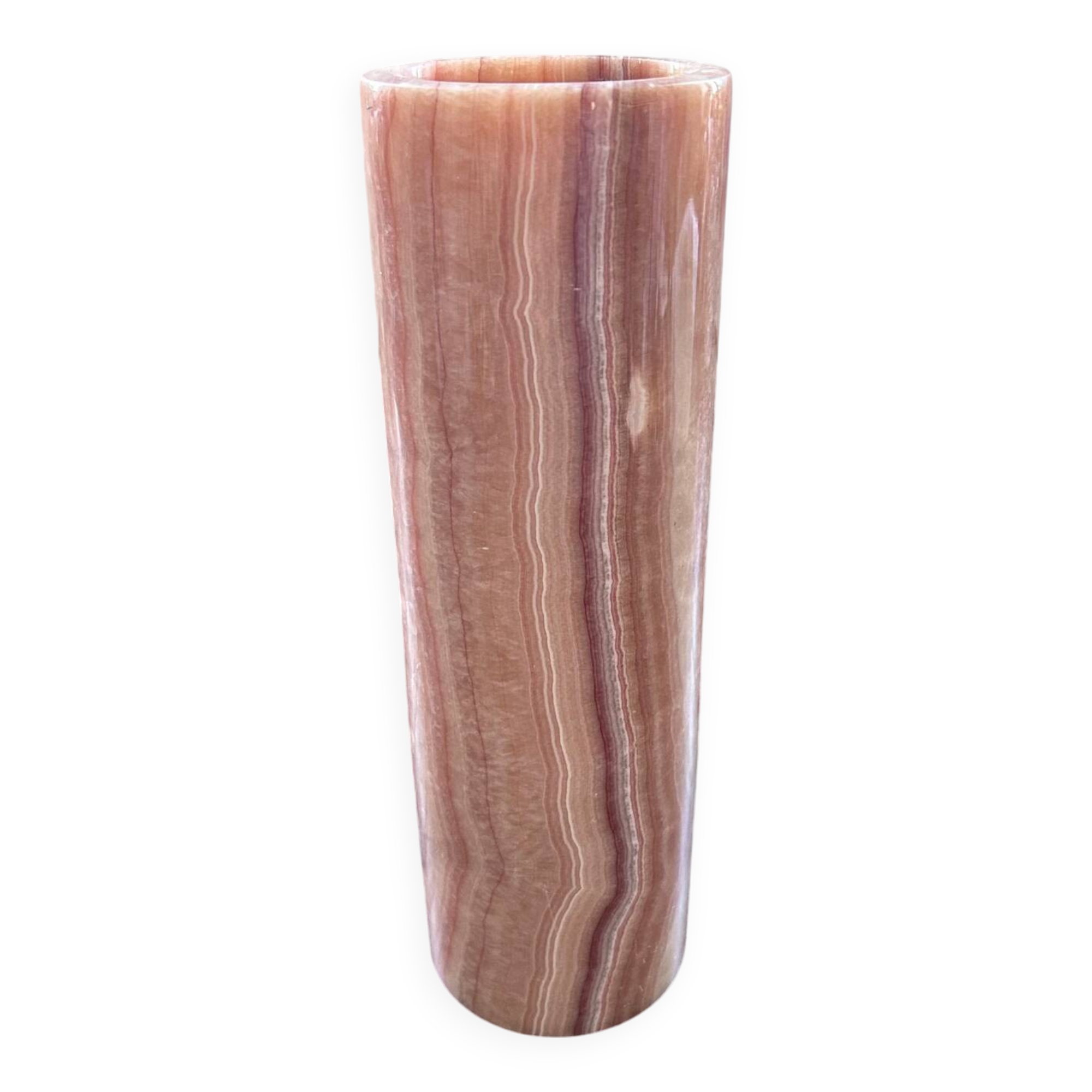 Large onyx roller vase