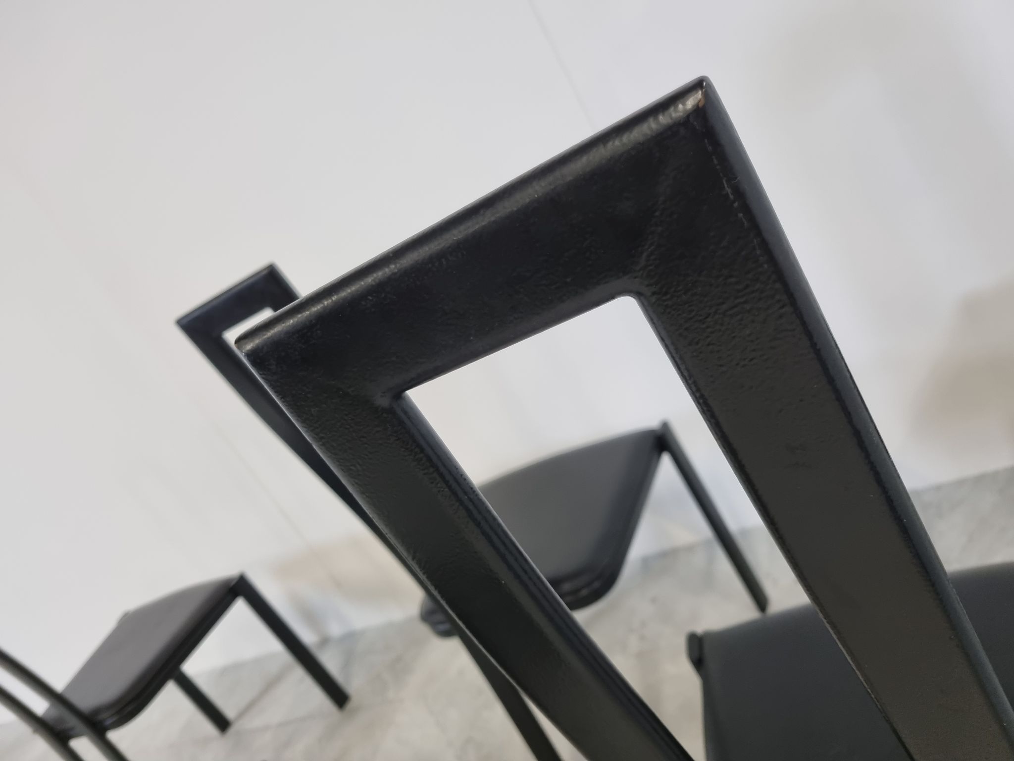 Vintage postmodern dining chairs, 1980s