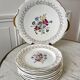 Dessert service cake dish and 10 dessert plates Digoin Sarreguemines Pamplona 50s