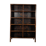 Vintage bookcase asian black
