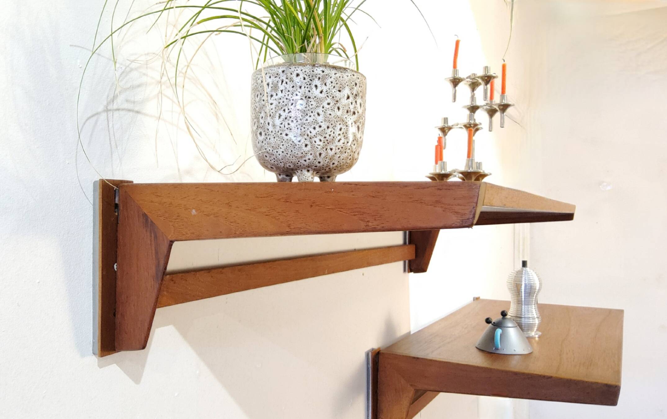 Floating wall shelves by Kai Kristiansen, Denmark, 1960s
