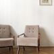 Grey/Brown Vintage Armchairs, 1960s, pair