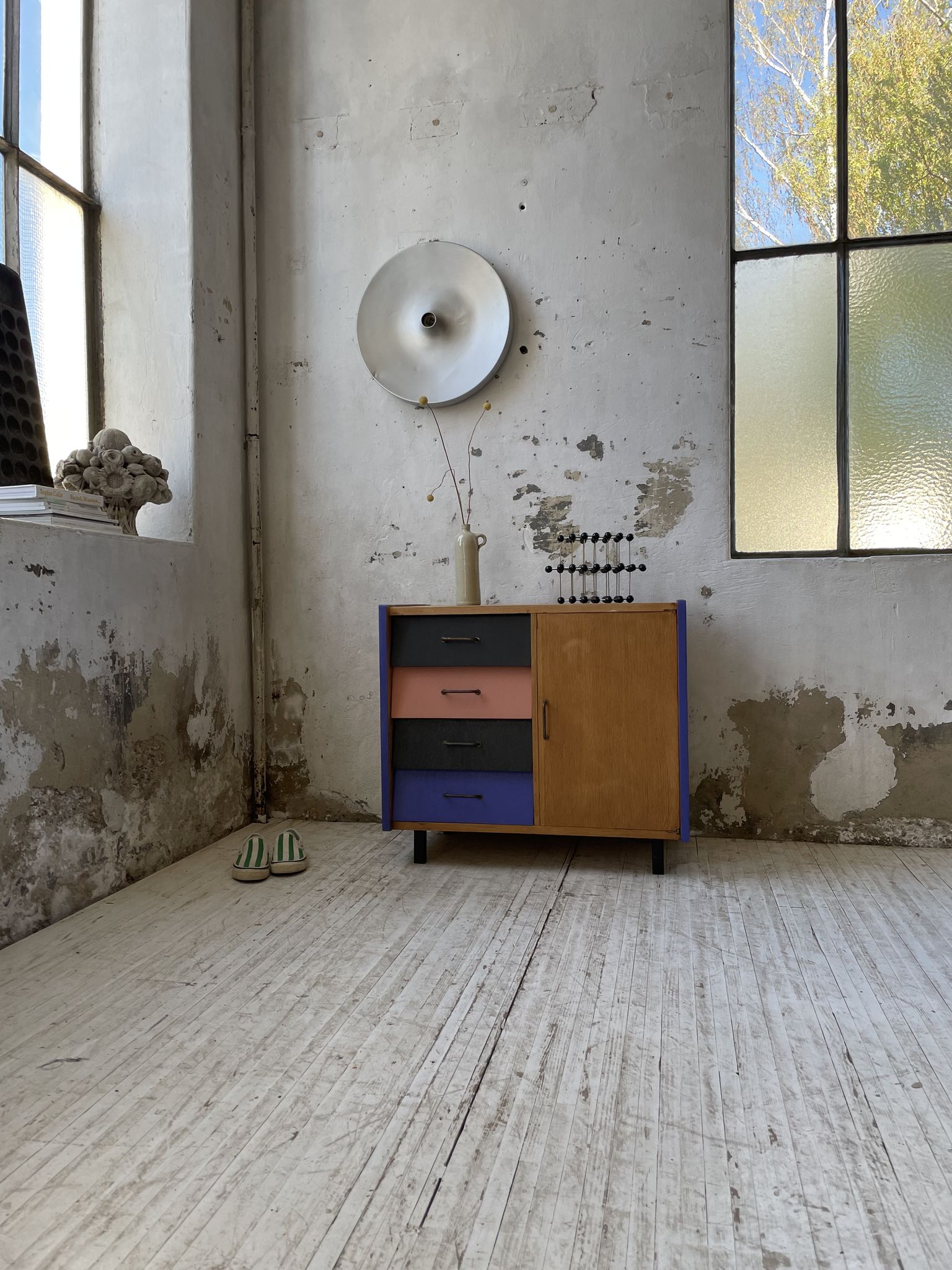 Colorful chest of drawers furniture 60s