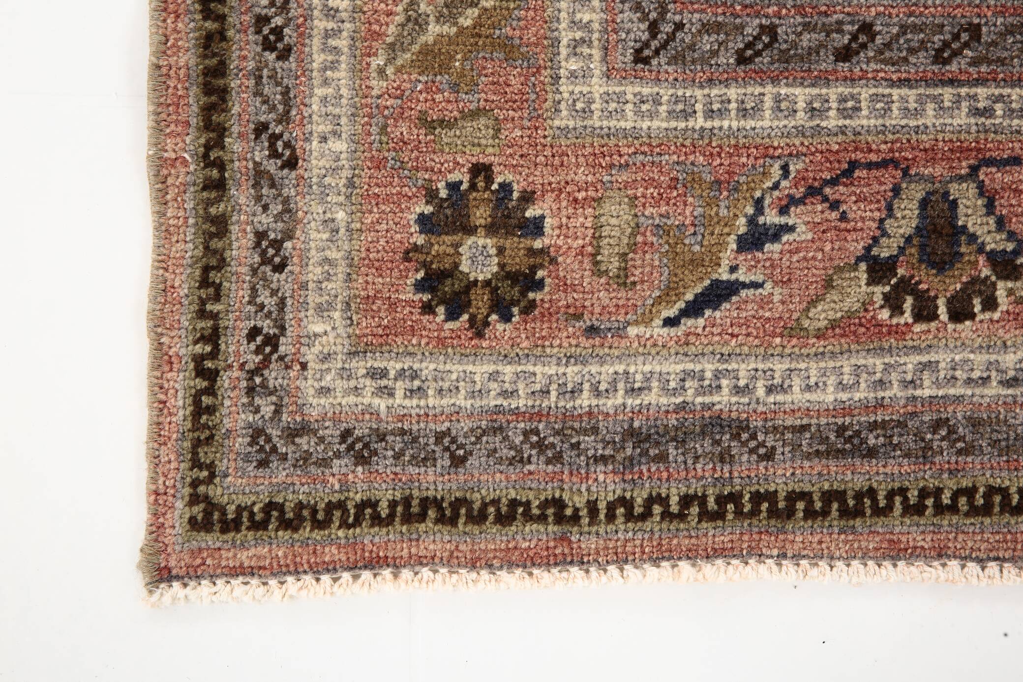 4x7 Brown Floral Vintage Persian Rug, 130x215Cm SK 2606