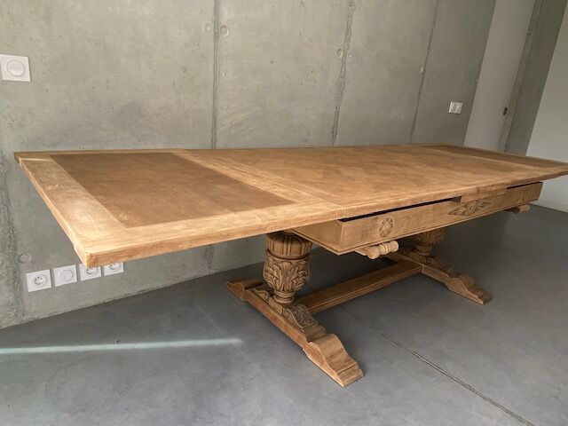 Farmhouse table monastery stripped extendable 300 cm
