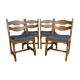 4 chairs in solid wood from Guillerme and Chambron