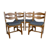 4 chairs in solid wood from Guillerme and Chambron