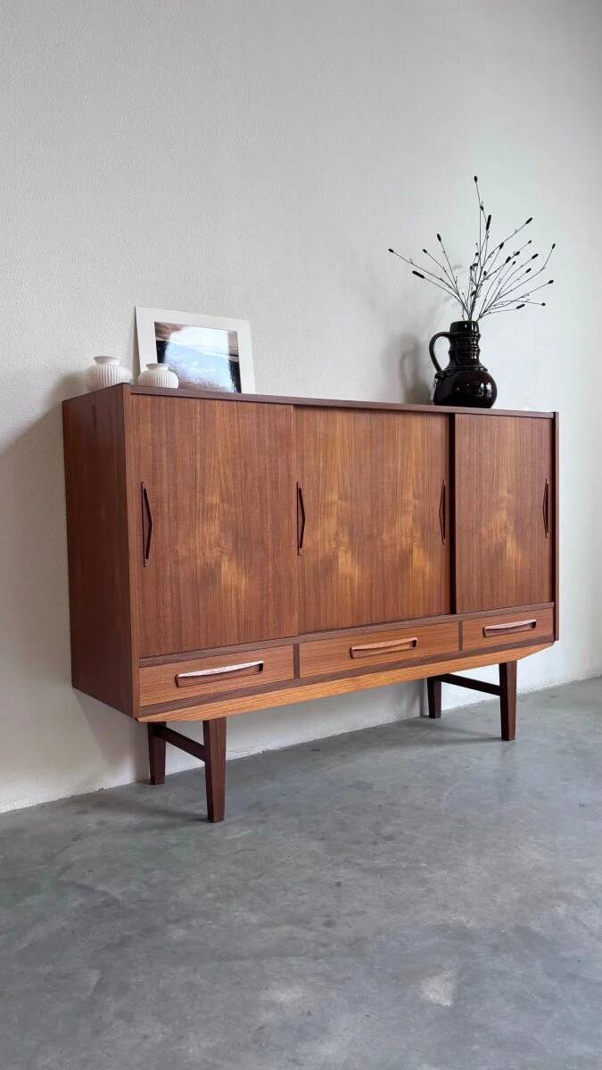Vintage Danish highboard teak