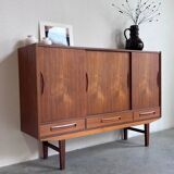 Vintage Danish highboard teak