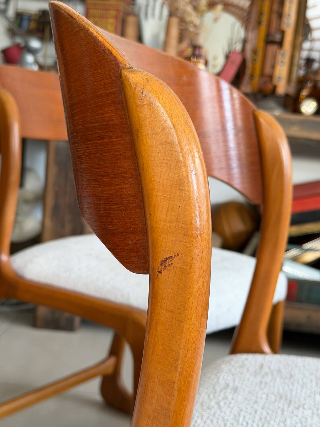 Set of 6 vintage Baumann sled chairs