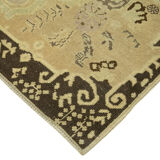 1970s handwoven vintage anatolian beige rug 149 cm x 266 cm