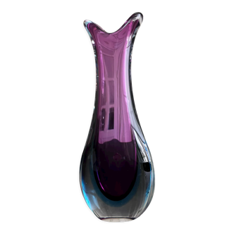Sommerso vase in Murano glass