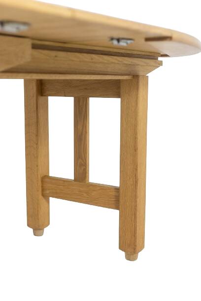 Guillerme et Chambron. Natural oak table. 1970s.
