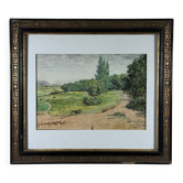 Watercolour on paper depicting a path by C. Piveteau 1915