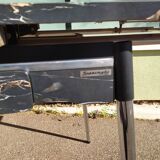 Formica black marble dining table - 1960 - Supermatic - vintage