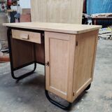 1950s desk in wood and tubular metal