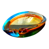Murano Somerso glass ashtray, vintage decor