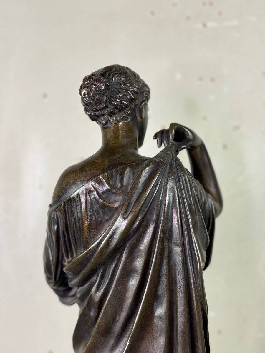 Diane de Gabies, bronze after the antique, brown patina, 19th century