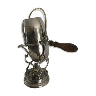 Ancienne cafetière à renversement en métal argenté