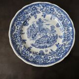Set de 15 assiettes plates à motifs anglais Lunéville