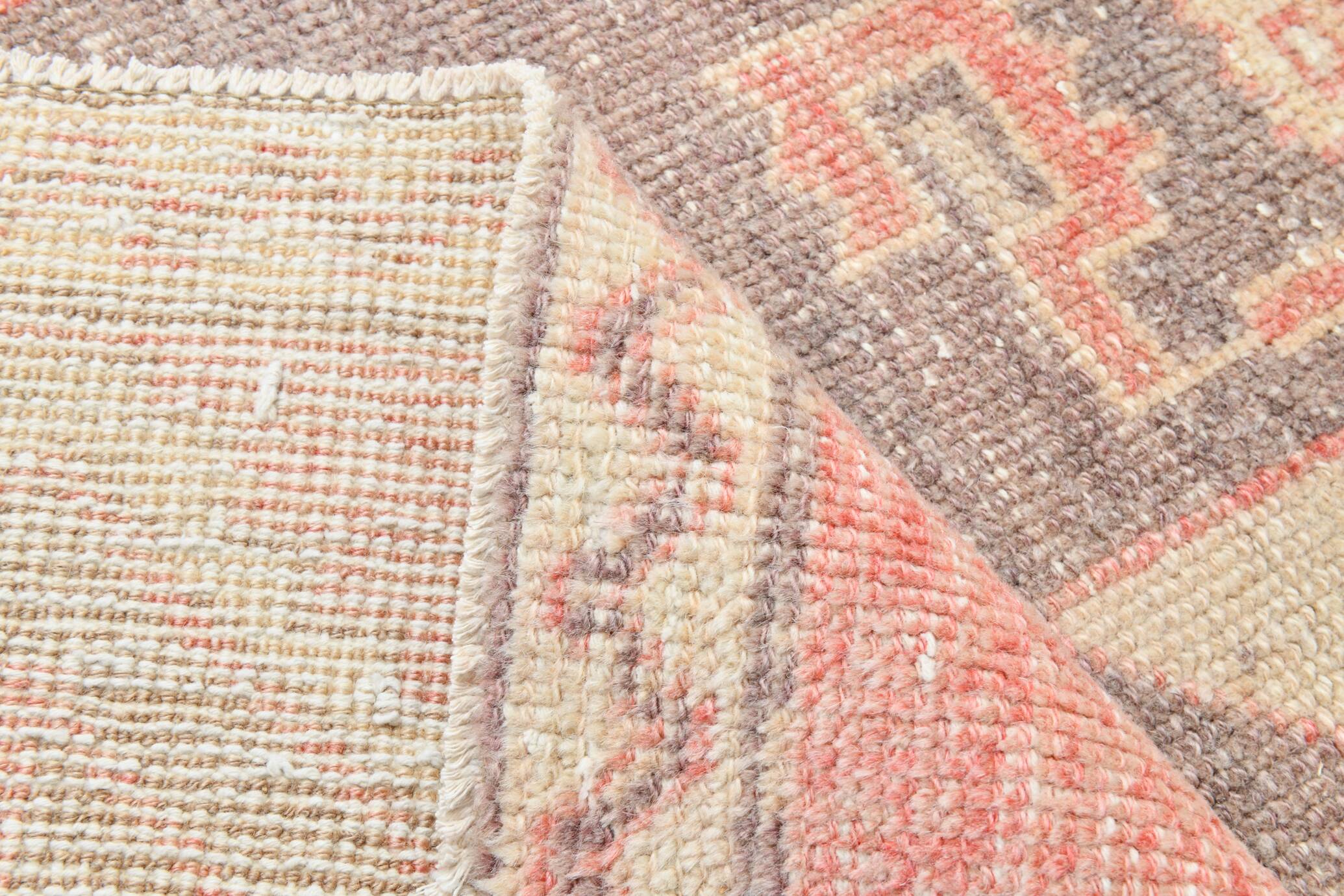 2x8 Soft Pastel Red Turkish Vintage Runner Rug, 78x246Cm FREE SHIPPING