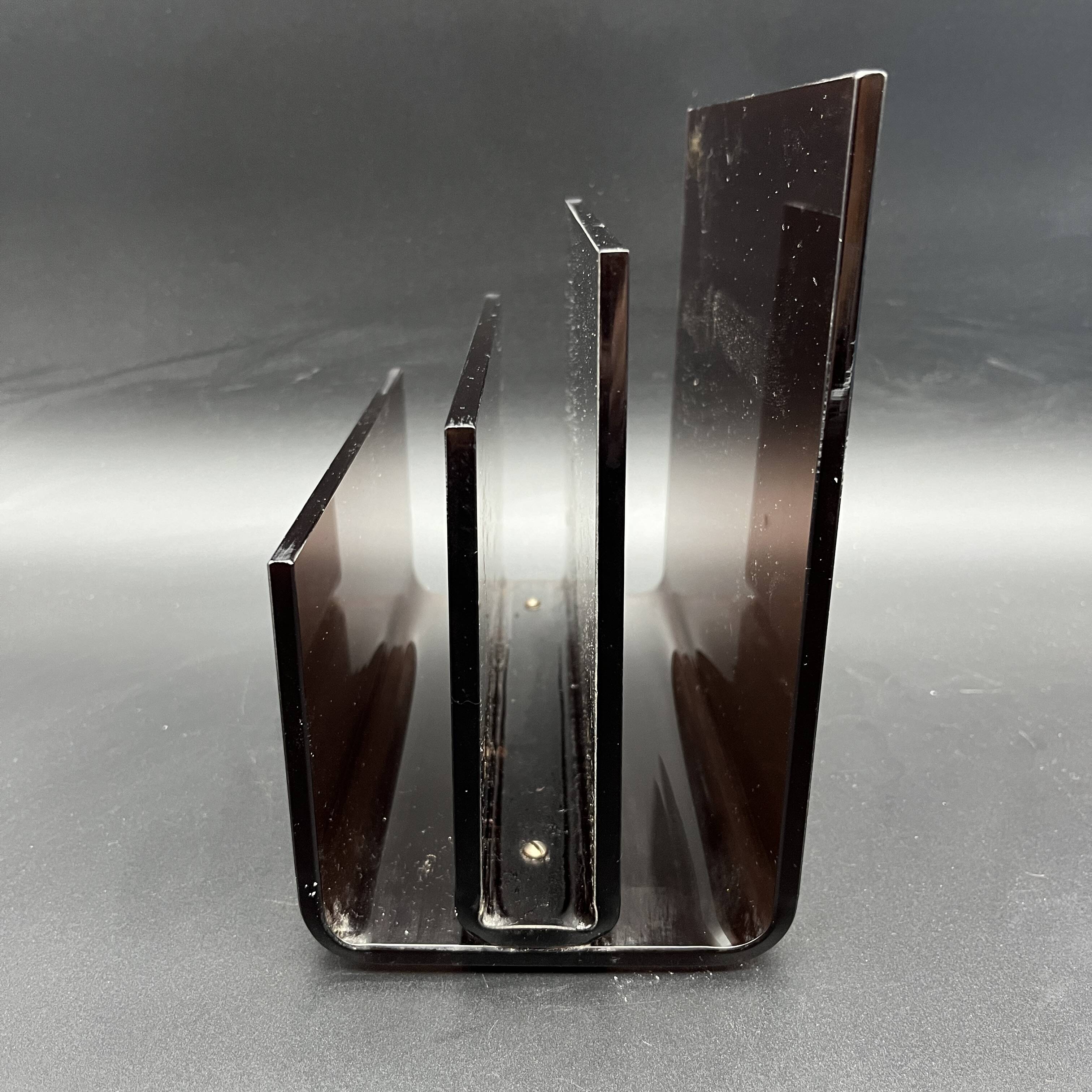 Mail sorter range in smoked altuglass plexiglass ORTF vintage DLG Dumas logo