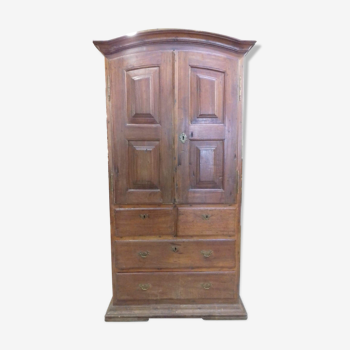 Wardrobe colonial wood exotic work old 19th
