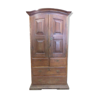 Wardrobe colonial wood exotic work old 19th