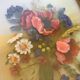 Old painting bouquet of flowers signed