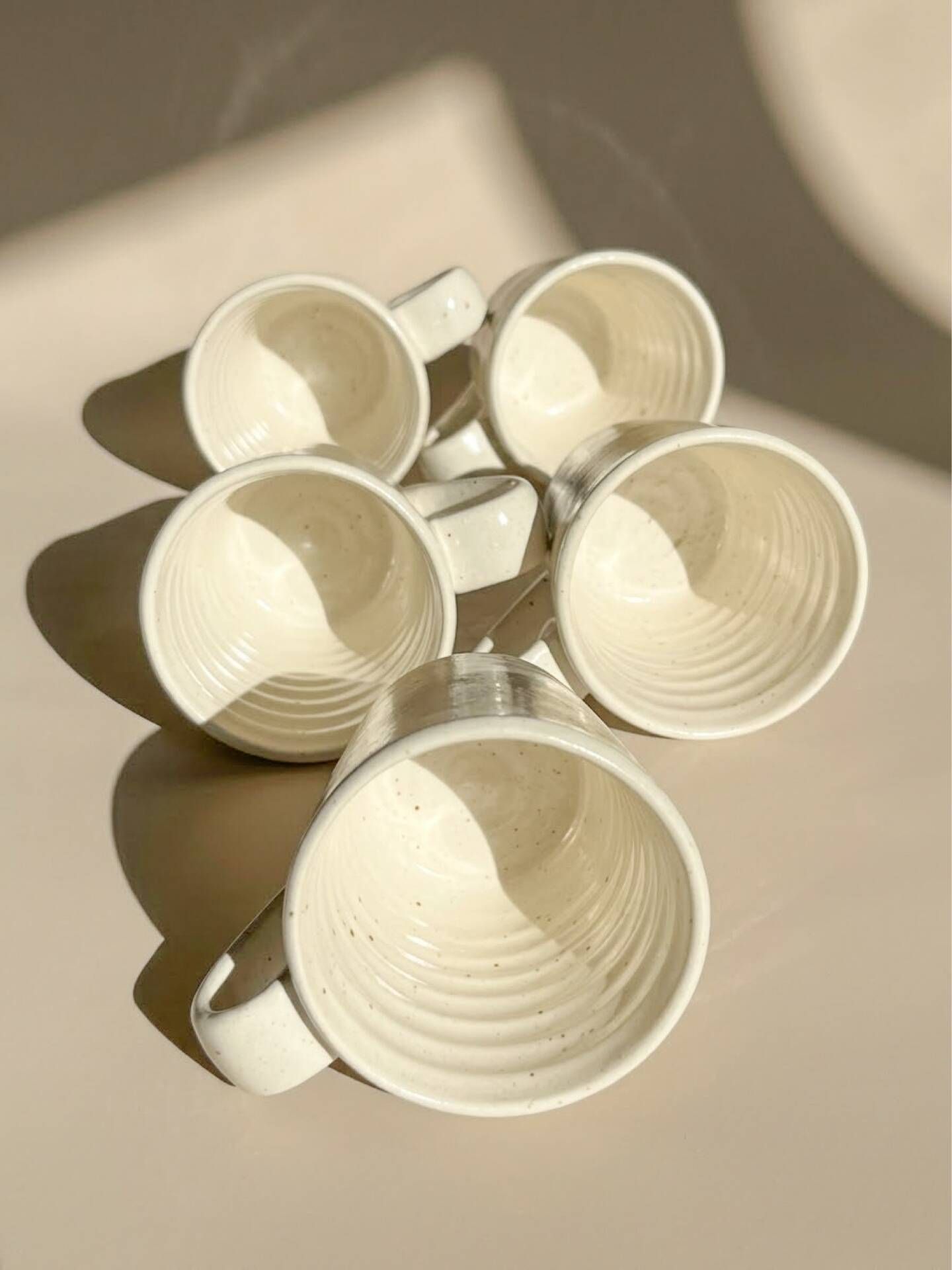 Vintage coffee service Longchamp – French earthenware, 1970s