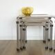 Vintage nesting tables  set of 3  coffee tables mid-century modern 1980s