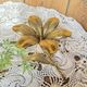 Vintage lotus flower ashtray in brass