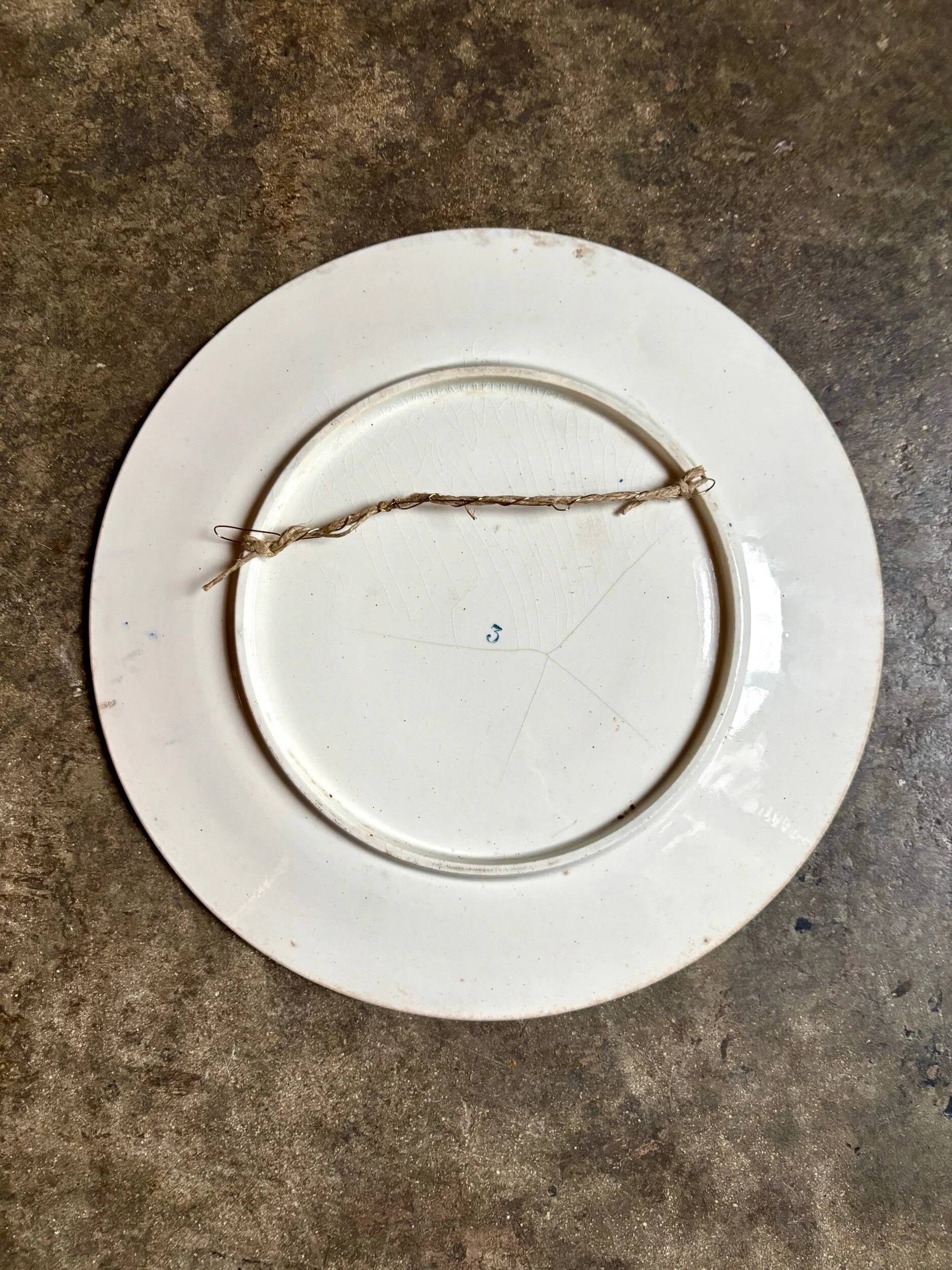 Brown earthenware plate "Universal Exhibition of 1900" No. 1