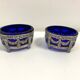 Pair of solid silver salt cellars - Silversmith Léon Lapar 1880