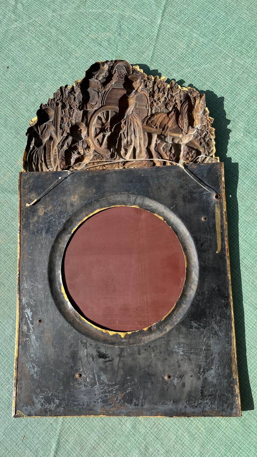 Miroir métal doré  27x 47 vintage