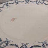 Set of 7 iron earth flat plates u&c sarreguemines and digoin
