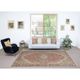 Vintage Turkish Red Area Rug for Living Room Decor. Hand-knotted Wool Carpet with Medallion Design