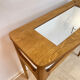 Small contemporary console in stained walnut wood.
