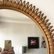 Miroir rond en rotin Franco Albini